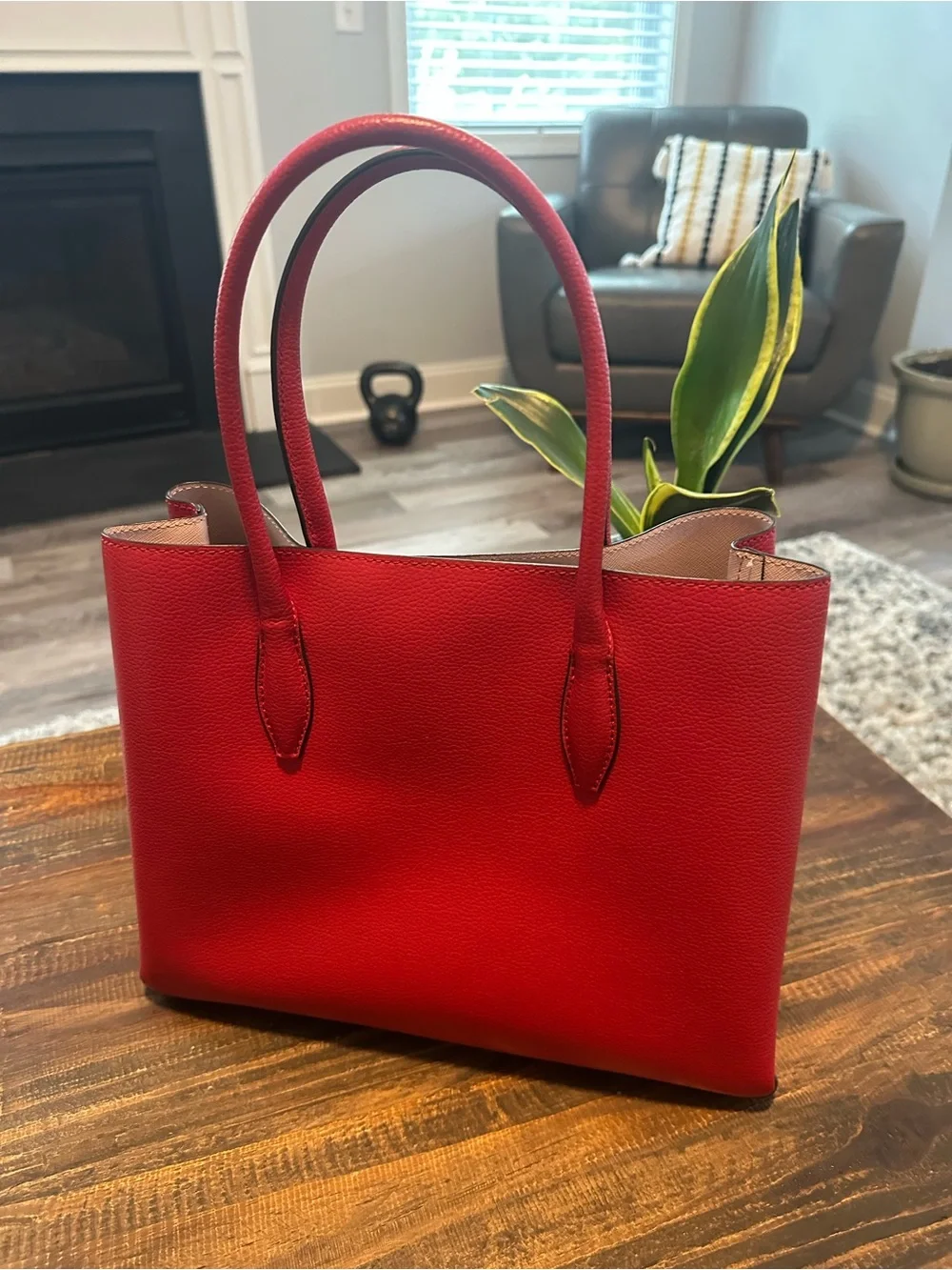 Kate Spade Eva Medium Red Leather Satchel WKRU5696